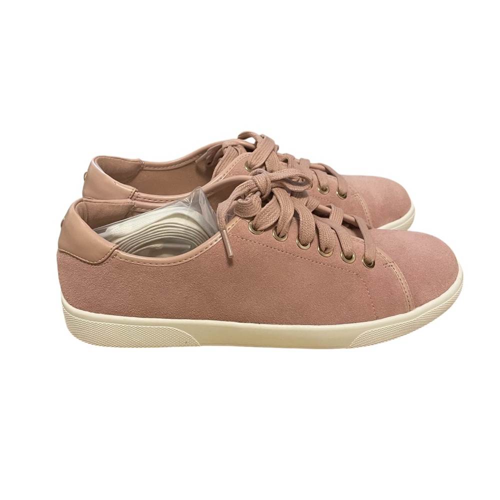 Vionic Pink Sunny Brinley Water Resistant Suede Sneakers 6.5 NEW - Picture 4 of 5